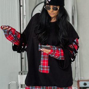 ΦΟ'ΥΤΕΡ ΜΑΚΡ'Υ ΣΕ ΣΤΥΛ ΜΠΛΟ'ΥΖΟΦΟΡΕΜΑ ΜΕ ΔΙΠΛ'Ο ΜΑΝ'ΙΚΙ ΜΕ Λ'ΑΣΤΙΧΟ ΣΤΟ Κ'ΑΤΩ Μ'ΕΡΟΣ ΓΙΑ Κ'ΑΘΕ 'ΕΞΟΔΟ