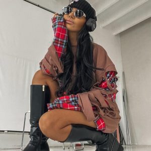 ΦΟ'ΥΤΕΡ ΜΑΚΡ'Υ ΣΕ ΣΤΥΛ ΜΠΛΟ'ΥΖΟΦΟΡΕΜΑ ΜΕ ΔΙΠΛ'Ο ΜΑΝ'ΙΚΙ ΜΕ Λ'ΑΣΤΙΧΟ ΣΤΟ Κ'ΑΤΩ Μ'ΕΡΟΣ ΓΙΑ Κ'ΑΘΕ 'ΕΞΟΔΟ