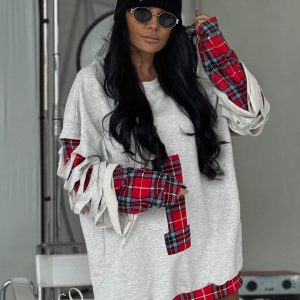 ΦΟ'ΥΤΕΡ ΜΑΚΡ'Υ ΣΕ ΣΤΥΛ ΜΠΛΟ'ΥΖΟΦΟΡΕΜΑ ΜΕ ΔΙΠΛ'Ο ΜΑΝ'ΙΚΙ ΜΕ Λ'ΑΣΤΙΧΟ ΣΤΟ Κ'ΑΤΩ Μ'ΕΡΟΣ ΓΙΑ Κ'ΑΘΕ 'ΕΞΟΔΟ