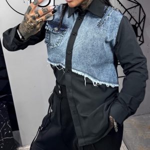 ΠΟΥΚ'ΑΜΙΣΟ ΜΕ ΣΤ'ΥΛ ΒΑΜΒΑΚΕΡ'Ο ΜΑ'ΥΡΟ ΧΡ'ΟΜΑ ΜΕ ΤΖ'ΙΝ ΣΤΟ ΣΤ'ΗΘΟΣ ΓΙΑ 'ΟΛΕΣ ΤΙΣ 'ΩΡΕΣ